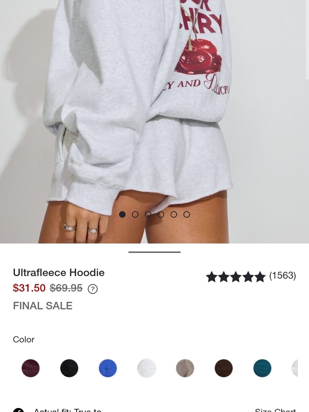Garage Sour Cherry Ultra Fleece Pullover Hoodie w/ Graphic L/xl
